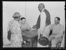 Mileston Plantation Mississippi Delta 1939 Manager Paying Off in Store picture