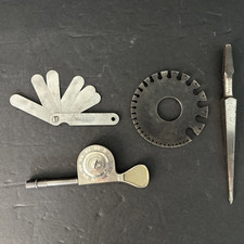 Lot Of 4 vintage LS Starrett Speed Indicator Brown & Sharpe Wire Gauge picture