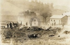 Damage Ruins Fire Hotel Barn Sagamore PA 8 Stores 3 Dead Boys RPPC Postcard COPY picture