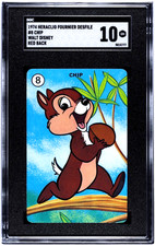 1974 CHIP ‘n Dale Disney Trading Card Desfile SGC 10 Gem Mint Pop 1 Highest picture