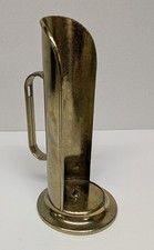 Vtg. Brass Candle Holder Chamberstick Sconce Primitive Style By Exclusiv P.G. picture