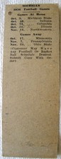 1936 MICHIGAN UNIVERSITY FOOTBALL SCHEDULE ON POLITICAL MATCHBOOK COVER picture