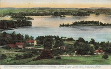Webster MA Massachusetts Lake Vtg Postcard K26 picture