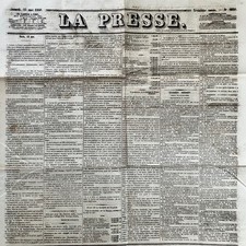 Journal LA PRESSE 13 May 1848 # Émile de Girardin, Second Republic picture