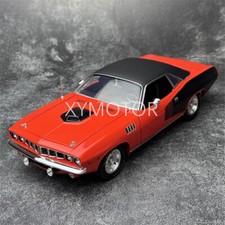 ACME 1:18 Plymouth Barracuda Hemi 1971 Muscle Car Diecast Model Car Red black picture