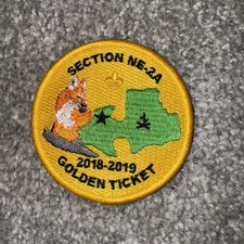 Section NE-2A Conclave 2018-2019 GOLDEN Ticket Patch picture