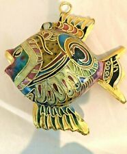 Gold Miniature Fish Ceramic Porcelain Beautifully Handcrafted Painted Colorful picture