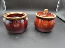 Vintage Hull Ovenproof USA Individual Brown Drip Bean Grease Pots 2 Styles... picture