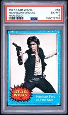 1977 Topps Star Wars Harrison Ford HAN SOLO #58 PSA 6 EX-MT picture