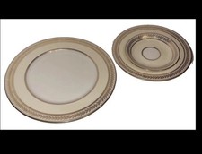 Vintage nice Lenox MALMAISON IVORY Dinner Salad Plate Saucer 3pc Place Setting  picture