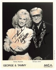 Tammy Wynette George Jones Autograph Signed 8x10 Photo MCA Nashville Country picture