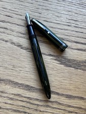 Sheaffer Lifetime Balance 1000 Green Striated Striped FP Military Clip Vac Fill picture