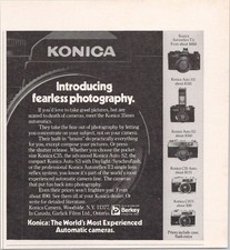 Konica Vintage Print Ad 1974 Automatic Cameras Photography Collectible picture