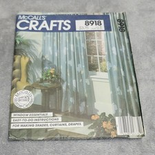 Vintage McCalls Crafts 8918 Window Treatments Curtains Shades Pattern Booklet picture