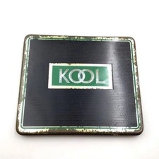Vintage Antique Kool Black Tobacciana Cigarette Case Tin Square - Distressed picture