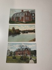 3 Used Antique Postcards - 1910 Attleboro, MA/ 1910 Clinton, IA / 1910 Ames, IA picture
