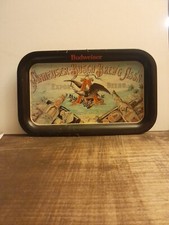 Vtg Anheuser Busch Export Beers Metal Serving Tray Tin Budweiser Brewing 1987 picture