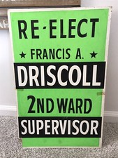 1940s POLITICAL Sign POSTER Tonawanda Ny Western Ny Buffalo Vtg Screen printed picture