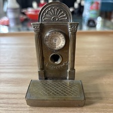 Vintage Countertop Cigar Cutter PATENT Numbered Dial Ornate Metal Tobacco Decor picture