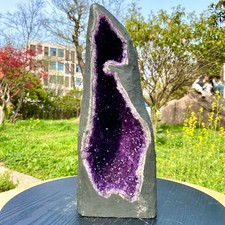 18.25LB Large Natural Amethyst Geode Cathedral Crystal Cluster Specimen Energy H picture