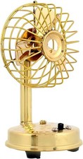 Vintage Nautical Polished Brass Collectible Working Table Fan With 3 Blades picture