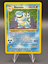 1999 VINTAGE POKEMON BASE SET - BLASTOISE 2/102 - UNLIMITED HOLO RARE LP picture