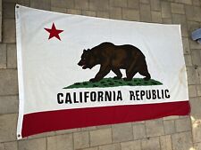 Vtg ANNIN Defiance California Republic Bear State Flag Cotton Bunting 4x6 picture