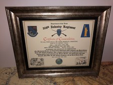 308TH INFANTRY REGIMENT / COMMEMORATIVE - CERTIFICATE OF COMMENDATION picture