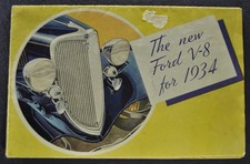 1934 Ford V8 Brochure Sedan Cabriolet Coupe Victoria Original 34 Not a Reprint picture