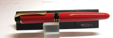 Bettoni Vintage NEW RED/GT Heavy Brass Body Rollerball Pen+Gift Box-Limited picture