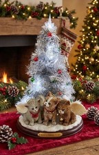 Bradford Exchange Table Christmas Tree:A Meowy Christmas to All Singing Cats New picture