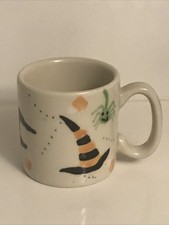 Hartstone Studio Pottery Mug Spiders Witch Hat Candy Halloween Stoneware USA VTG picture