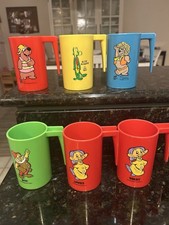 Vintage WALT KELLY POGO Cartoon Lot Of 6 Plastic Cups picture