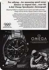 1968 OMEGA SPEEDMASTER Gemini & Apollo Astronaut DECORATIVE REPLICA METAL SIGN picture