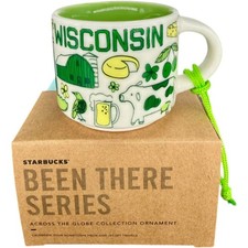 Starbucks Wisconsin Been There Series 2 oz Mini Mug Ornament 2019 NEW IN BOX picture
