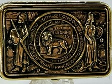 RARE ANTIQUE AUTHENTIC 1904 INTERNATIONAL TAILORING CO. ADVERTISING MATCH BOX NR picture
