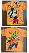 Vintage 90s Disney Mickey Mouse & Goofy Graphic TShirt L picture