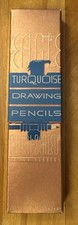 Vintage B Eagle Turquoise Drawing Pencils Unsharpened NOS in Original Box 12 Pcs picture