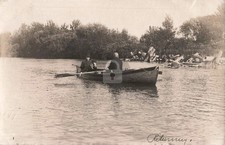 On the Water, Manistee MI Michigan 1905 RPPC Photo Postcard COPY picture