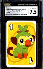2019 Pokemon Playing Cards UNO 1 Yellow Grookey CGC 7.5 picture