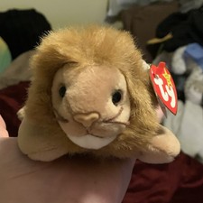 Rare TY beanie baby roary the lion 1996 with deformity’s and P.E. Pellets picture