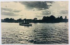 Thousand Islands New York NY RPPC Moonlight on the St. Lawrence River Postcard picture