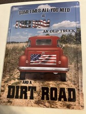 American Farmland Vintage Pickup Truck All You Need Is Freedom Tin Sign picture