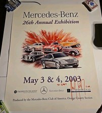 2003 26th Annual Mercedes-Benz Exhibition Fashion Island 28x22 Poster Signed picture
