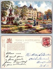 Düsseldorf Königsallee Park-Hotel Fountain Oilette Tuck's Postcard 1908 Germany picture