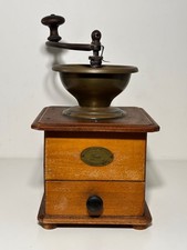 Peugeot Frères Valentigney Doubs France Manual Wood and Brass Coffee Grinder picture