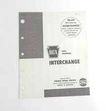 VINTAGE 1959 BCA BALL BEARING INTERCHANGE FEDERAL MOGUL SERVICE GUIDE BOOK picture
