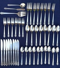 Vintage 1979 International Silver DORIC Stainless Flatware 43 Pc Lot Serves 6-8 picture