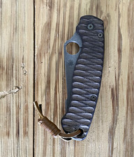 Modded Spyderco Paramilitary 2 harpoon tip picture