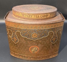 Antique Tetley's Tea Tin Tetley Elephant Advertising Vintage Metal Can Container picture
